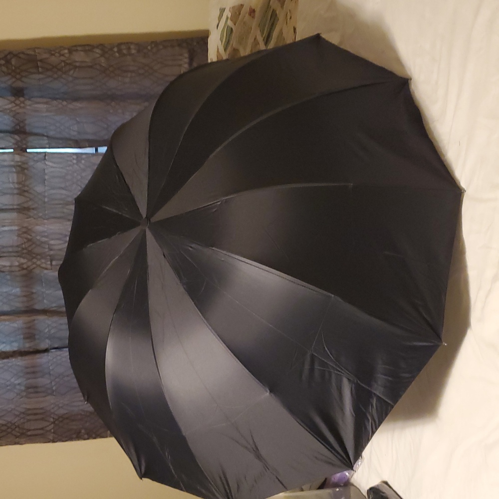 NEW Classic UV Protection Umbrella in Black NWOT
